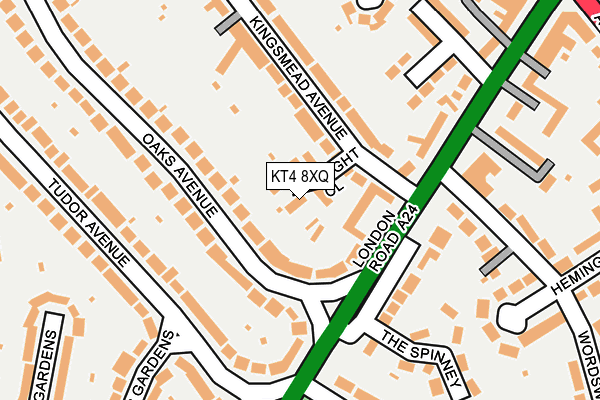 KT4 8XQ map - OS OpenMap – Local (Ordnance Survey) KT4 8XQ map - OS OpenMap – Local (Ordnance Survey)