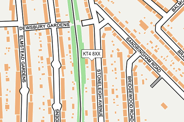 KT4 8XX map - OS OpenMap – Local (Ordnance Survey) KT4 8XX map - OS OpenMap – Local (Ordnance Survey)