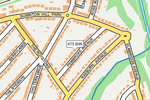 KT5 8HN map - OS OpenMap – Local (Ordnance Survey) KT5 8HN map - OS OpenMap – Local (Ordnance Survey)