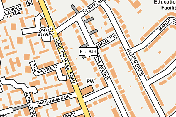KT5 8JH map - OS OpenMap – Local (Ordnance Survey) KT5 8JH map - OS OpenMap – Local (Ordnance Survey)