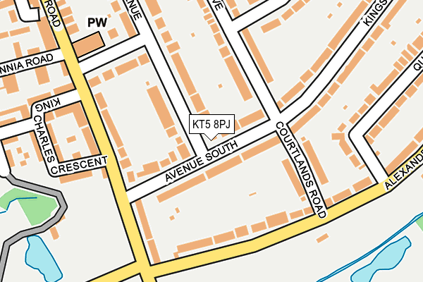 KT5 8PJ map - OS OpenMap – Local (Ordnance Survey) KT5 8PJ map - OS OpenMap – Local (Ordnance Survey)