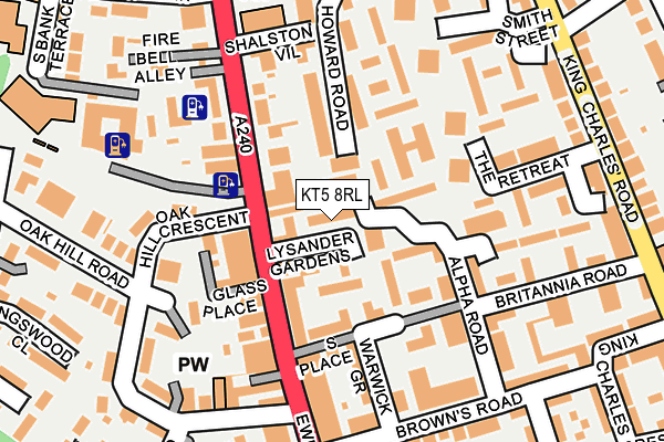 KT5 8RL map - OS OpenMap – Local (Ordnance Survey) KT5 8RL map - OS OpenMap – Local (Ordnance Survey)