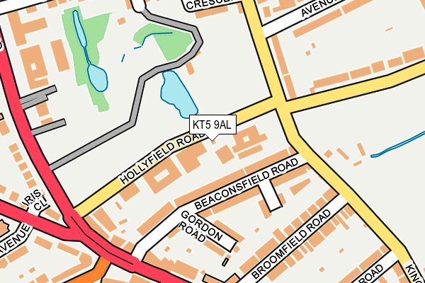 KT5 9AL map - OS OpenMap – Local (Ordnance Survey) KT5 9AL map - OS OpenMap – Local (Ordnance Survey)