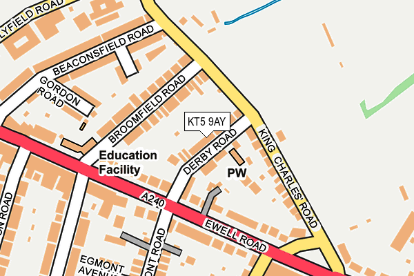 KT5 9AY map - OS OpenMap – Local (Ordnance Survey) KT5 9AY map - OS OpenMap – Local (Ordnance Survey)