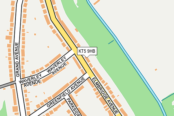 KT5 9HB map - OS OpenMap – Local (Ordnance Survey) KT5 9HB map - OS OpenMap – Local (Ordnance Survey)