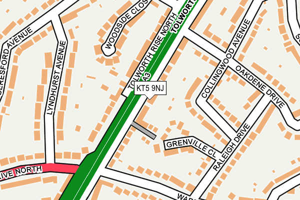 KT5 9NJ map - OS OpenMap – Local (Ordnance Survey) KT5 9NJ map - OS OpenMap – Local (Ordnance Survey)
