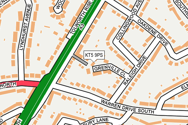 KT5 9PS map - OS OpenMap – Local (Ordnance Survey) KT5 9PS map - OS OpenMap – Local (Ordnance Survey)