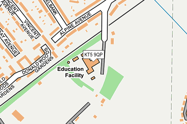 KT5 9QP map - OS OpenMap – Local (Ordnance Survey) KT5 9QP map - OS OpenMap – Local (Ordnance Survey)