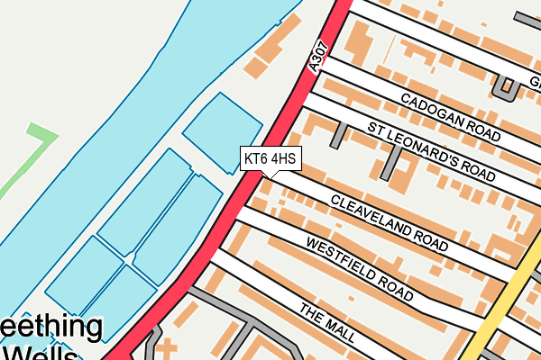 KT6 4HS map - OS OpenMap – Local (Ordnance Survey) KT6 4HS map - OS OpenMap – Local (Ordnance Survey)