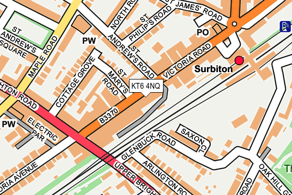 KT6 4NQ map - OS OpenMap – Local (Ordnance Survey) KT6 4NQ map - OS OpenMap – Local (Ordnance Survey)
