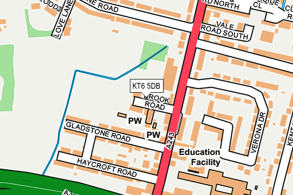 KT6 5DB map - OS OpenMap – Local (Ordnance Survey) KT6 5DB map - OS OpenMap – Local (Ordnance Survey)