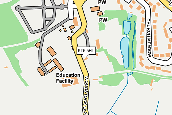 KT6 5HL map - OS OpenMap – Local (Ordnance Survey) KT6 5HL map - OS OpenMap – Local (Ordnance Survey)