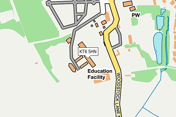 KT6 5HN map - OS OpenMap – Local (Ordnance Survey) KT6 5HN map - OS OpenMap – Local (Ordnance Survey)