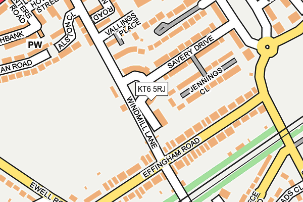 KT6 5RJ map - OS OpenMap – Local (Ordnance Survey) KT6 5RJ map - OS OpenMap – Local (Ordnance Survey)