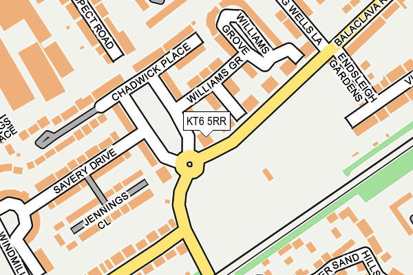 KT6 5RR map - OS OpenMap – Local (Ordnance Survey) KT6 5RR map - OS OpenMap – Local (Ordnance Survey)