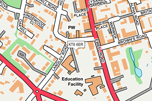 KT6 6ER map - OS OpenMap – Local (Ordnance Survey) KT6 6ER map - OS OpenMap – Local (Ordnance Survey)