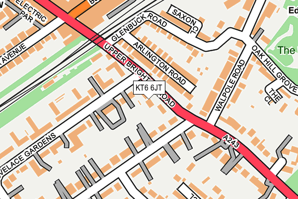 KT6 6JT map - OS OpenMap – Local (Ordnance Survey) KT6 6JT map - OS OpenMap – Local (Ordnance Survey)