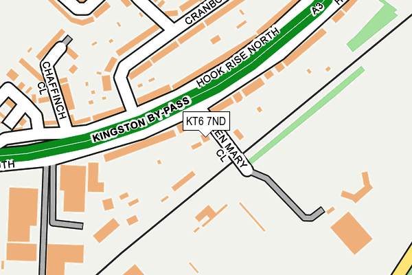 KT6 7ND map - OS OpenMap – Local (Ordnance Survey) KT6 7ND map - OS OpenMap – Local (Ordnance Survey)
