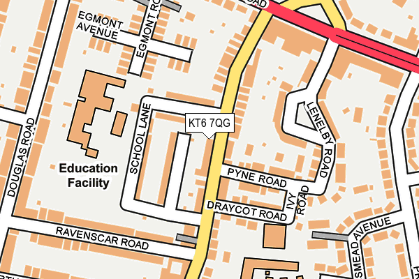 KT6 7QG map - OS OpenMap – Local (Ordnance Survey) KT6 7QG map - OS OpenMap – Local (Ordnance Survey)