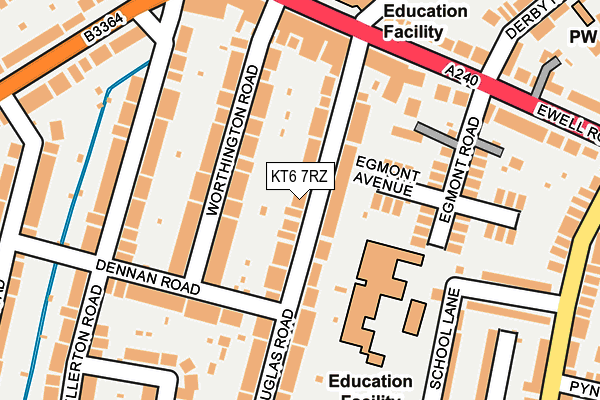 KT6 7RZ map - OS OpenMap – Local (Ordnance Survey) KT6 7RZ map - OS OpenMap – Local (Ordnance Survey)
