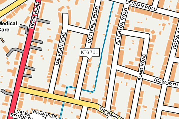 KT6 7UL map - OS OpenMap – Local (Ordnance Survey) KT6 7UL map - OS OpenMap – Local (Ordnance Survey)
