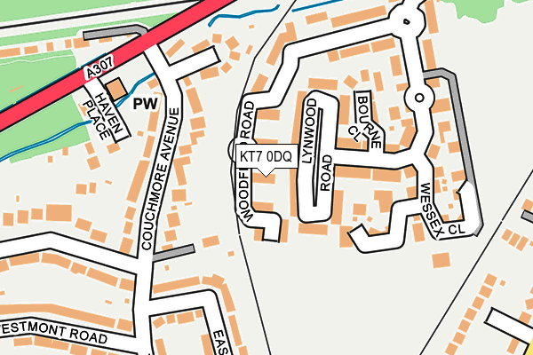 KT7 0DQ map - OS OpenMap – Local (Ordnance Survey) KT7 0DQ map - OS OpenMap – Local (Ordnance Survey)