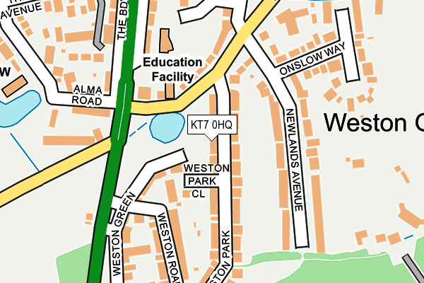 KT7 0HQ map - OS OpenMap – Local (Ordnance Survey) KT7 0HQ map - OS OpenMap – Local (Ordnance Survey)