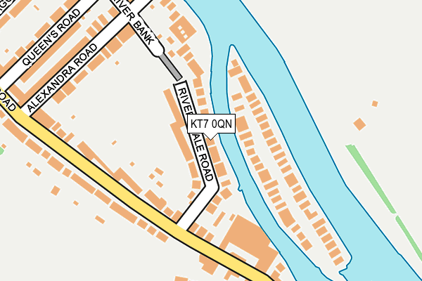 KT7 0QN map - OS OpenMap – Local (Ordnance Survey) KT7 0QN map - OS OpenMap – Local (Ordnance Survey)