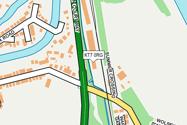 KT7 0RG map - OS OpenMap – Local (Ordnance Survey) KT7 0RG map - OS OpenMap – Local (Ordnance Survey)