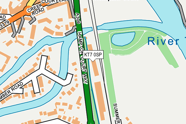 KT7 0SP map - OS OpenMap – Local (Ordnance Survey) KT7 0SP map - OS OpenMap – Local (Ordnance Survey)