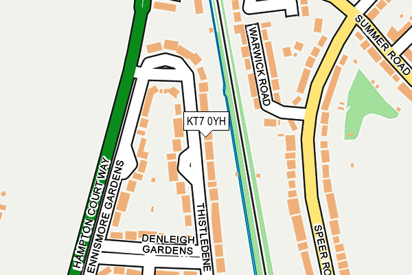 KT7 0YH map - OS OpenMap – Local (Ordnance Survey) KT7 0YH map - OS OpenMap – Local (Ordnance Survey)