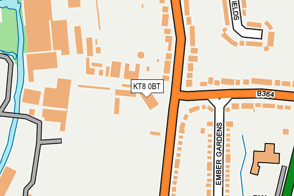 KT8 0BT map - OS OpenMap – Local (Ordnance Survey) KT8 0BT map - OS OpenMap – Local (Ordnance Survey)