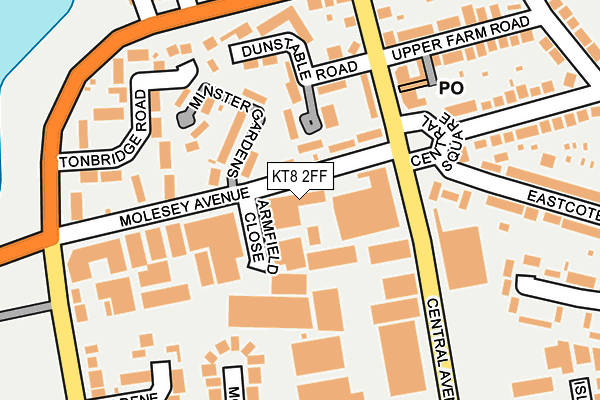 KT8 2FF map - OS OpenMap – Local (Ordnance Survey) KT8 2FF map - OS OpenMap – Local (Ordnance Survey)