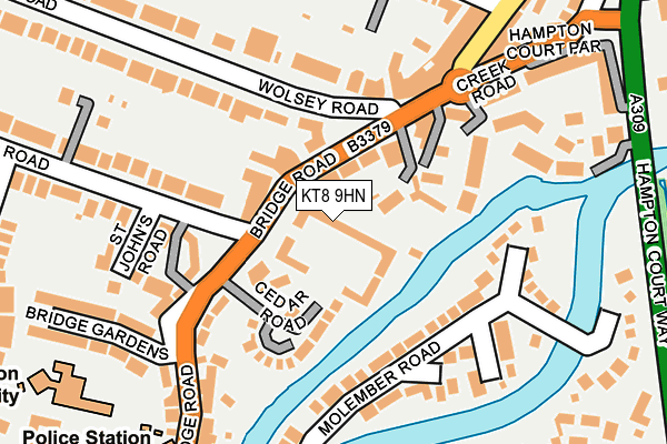 KT8 9HN map - OS OpenMap – Local (Ordnance Survey) KT8 9HN map - OS OpenMap – Local (Ordnance Survey)