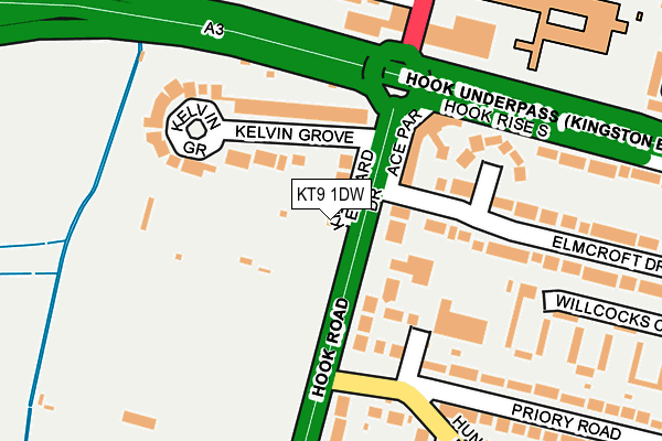 KT9 1DW map - OS OpenMap – Local (Ordnance Survey) KT9 1DW map - OS OpenMap – Local (Ordnance Survey)