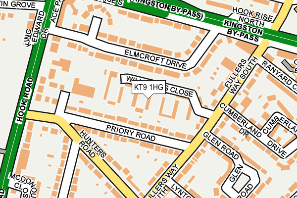 KT9 1HG map - OS OpenMap – Local (Ordnance Survey) KT9 1HG map - OS OpenMap – Local (Ordnance Survey)
