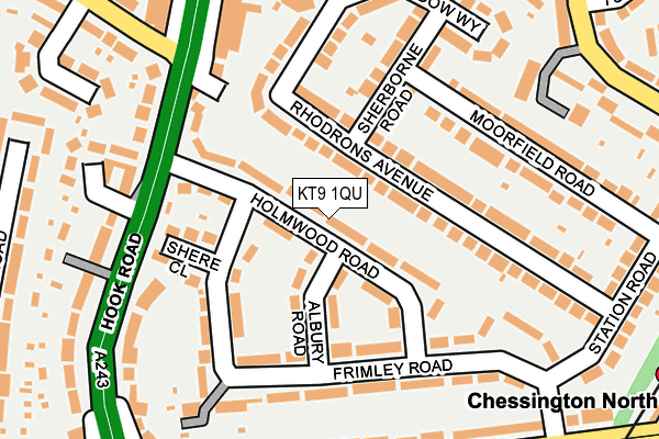 KT9 1QU map - OS OpenMap – Local (Ordnance Survey) KT9 1QU map - OS OpenMap – Local (Ordnance Survey)