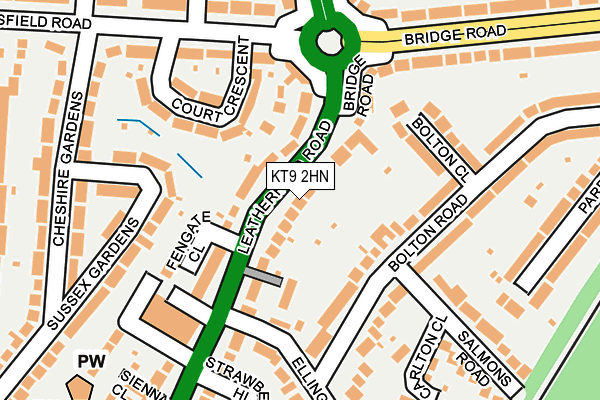 KT9 2HN map - OS OpenMap – Local (Ordnance Survey) KT9 2HN map - OS OpenMap – Local (Ordnance Survey)