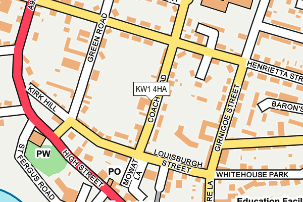 KW1 4HA map - OS OpenMap – Local (Ordnance Survey) KW1 4HA map - OS OpenMap – Local (Ordnance Survey)
