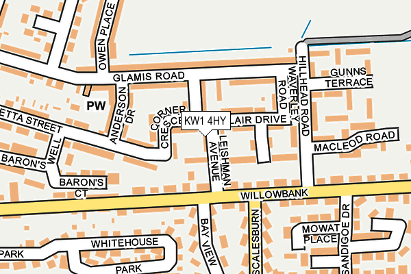 KW1 4HY map - OS OpenMap – Local (Ordnance Survey) KW1 4HY map - OS OpenMap – Local (Ordnance Survey)