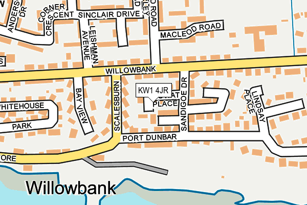 KW1 4JR map - OS OpenMap – Local (Ordnance Survey) KW1 4JR map - OS OpenMap – Local (Ordnance Survey)