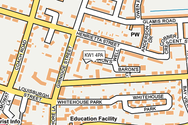 KW1 4PA map - OS OpenMap – Local (Ordnance Survey) KW1 4PA map - OS OpenMap – Local (Ordnance Survey)