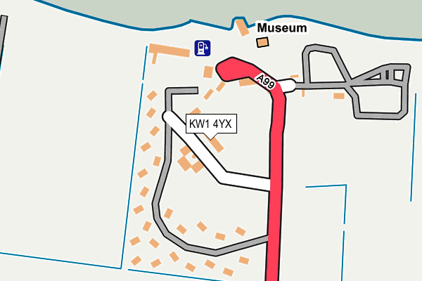 KW1 4YX map - OS OpenMap – Local (Ordnance Survey) KW1 4YX map - OS OpenMap – Local (Ordnance Survey)