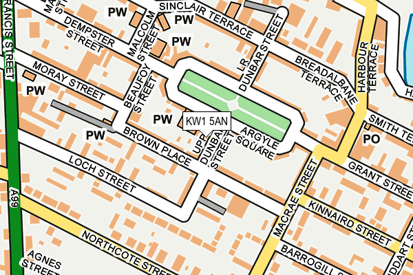 KW1 5AN map - OS OpenMap – Local (Ordnance Survey) KW1 5AN map - OS OpenMap – Local (Ordnance Survey)