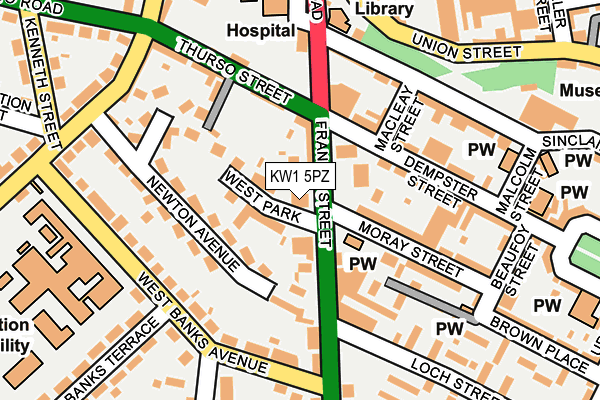 KW1 5PZ map - OS OpenMap – Local (Ordnance Survey)