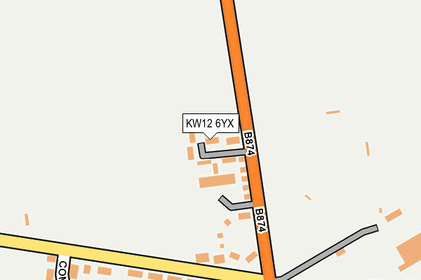 KW12 6YX map - OS OpenMap – Local (Ordnance Survey) KW12 6YX map - OS OpenMap – Local (Ordnance Survey)