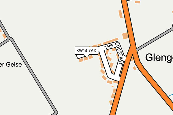 KW14 7AX map - OS OpenMap – Local (Ordnance Survey) KW14 7AX map - OS OpenMap – Local (Ordnance Survey)