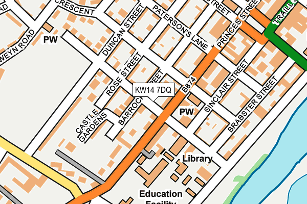 KW14 7DQ map - OS OpenMap – Local (Ordnance Survey)