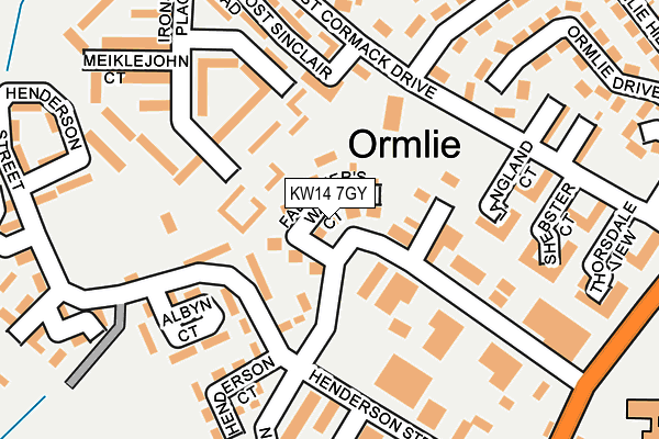 KW14 7GY map - OS OpenMap – Local (Ordnance Survey) KW14 7GY map - OS OpenMap – Local (Ordnance Survey)
