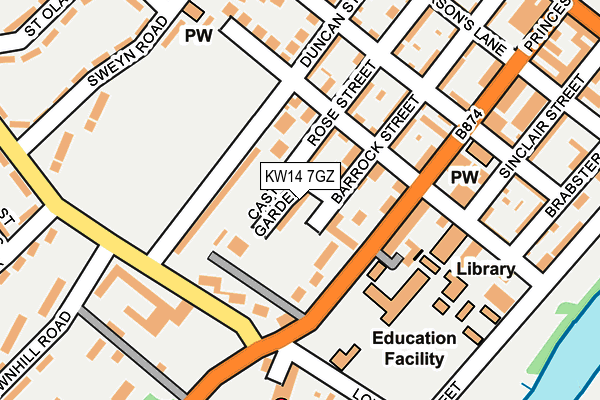 KW14 7GZ map - OS OpenMap – Local (Ordnance Survey) KW14 7GZ map - OS OpenMap – Local (Ordnance Survey)